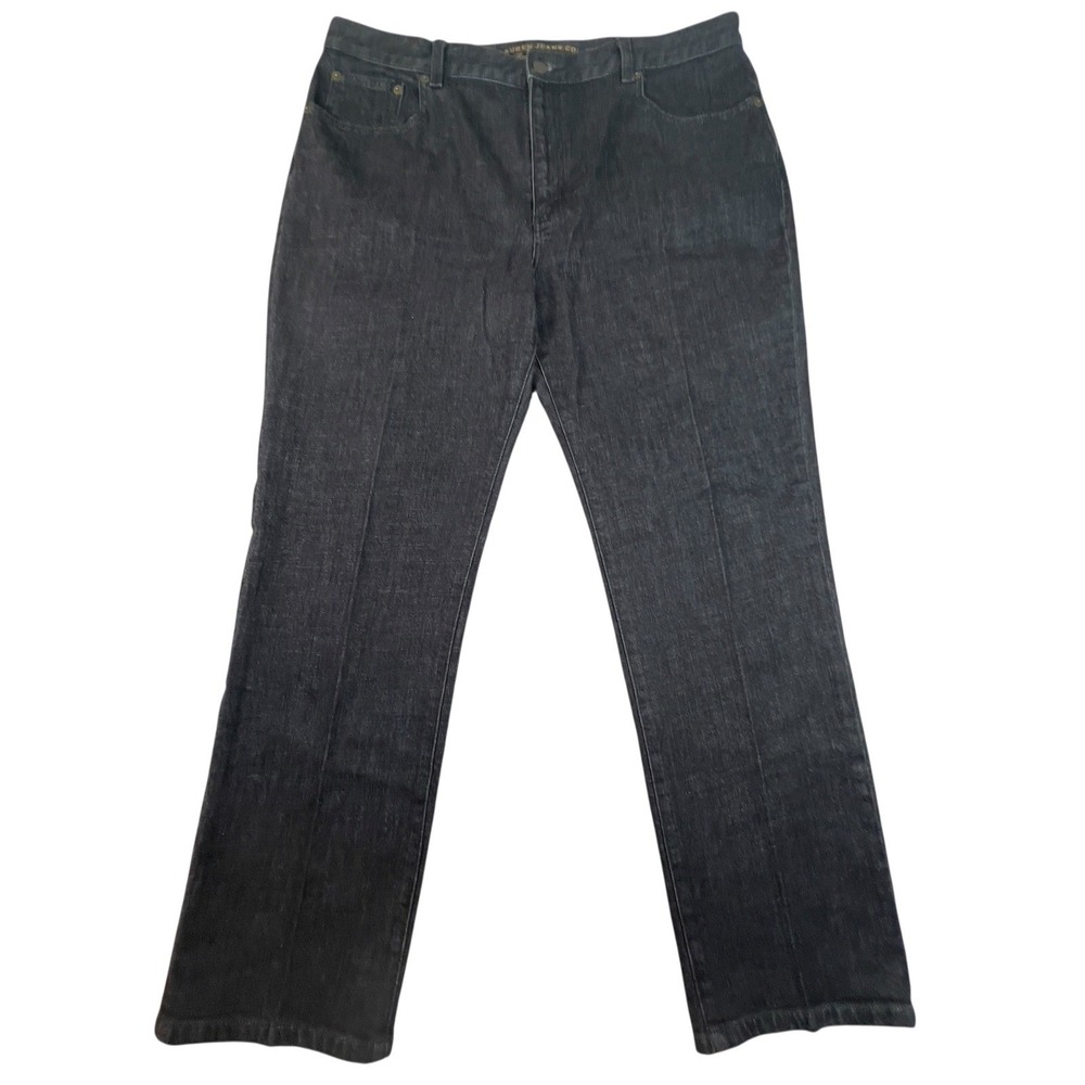 Lauren Jeans Co Ralph Lauren Classic Straight Jeans Womens 16 Black High Rise
